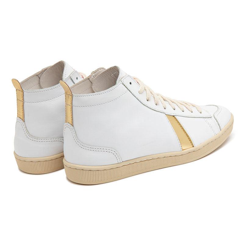 Tsagué leather White-Gold - SAWA SHOES 